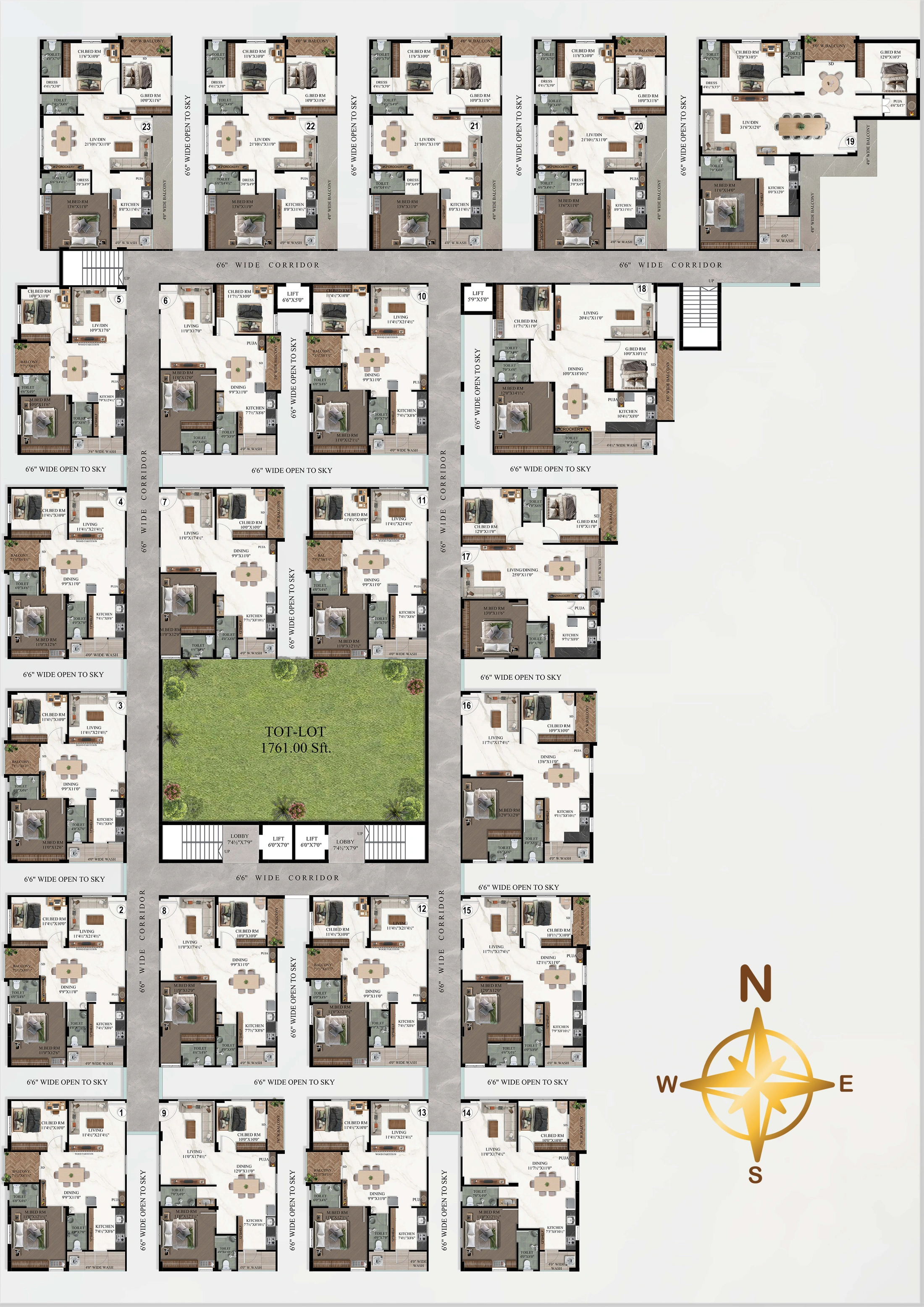 Tower A floor plan