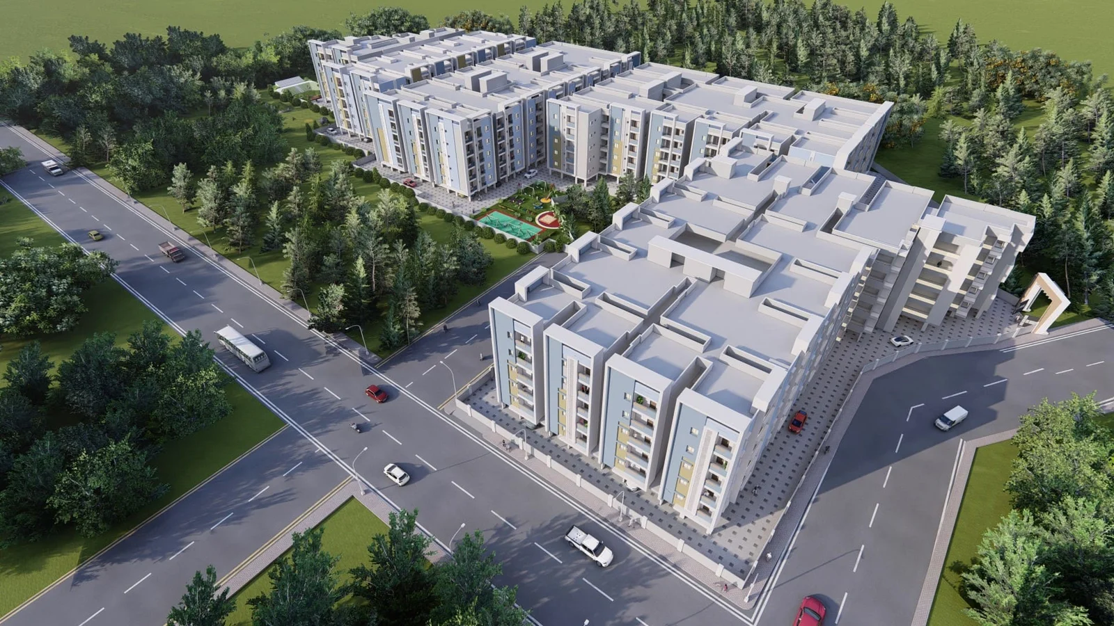 Fortune Towers architectural render